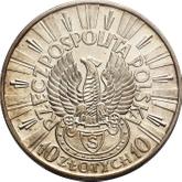 Obverse 10 Zlotych 1934 Pattern Jozef Pilsudski