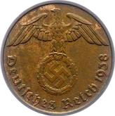 Reverse 2 Reichspfennig 1938 D