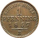 Reverse 1 Pfennig 1867 B