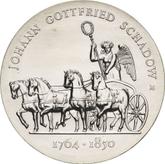 Obverse 10 Mark 1989 A Johann Gottfried Shadow