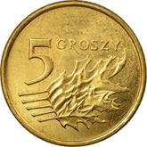 Reverse 5 Groszy 2007 MW