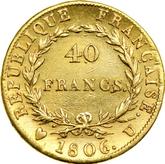 Reverse 40 Francs 1806 U