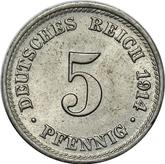 Obverse 5 Pfennig 1914 D