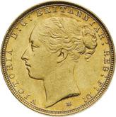 Obverse Sovereign 1885 M WW St. George