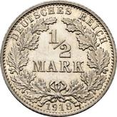 Obverse 1/2 Mark 1918 A