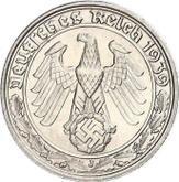 Reverse 50 Reichspfennig 1939 J
