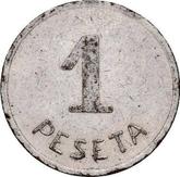 Reverse 1 Peseta 1937 Ibi