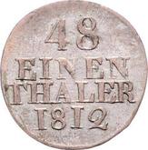 Reverse 1/48 Thaler 1812 H