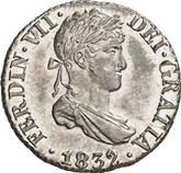 Obverse 1/2 Real 1832 S JB