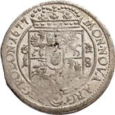Reverse Ort (18 Groszy) 1677 MH Straight shield