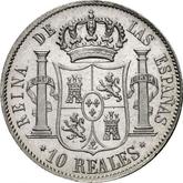 Reverse 10 Reales 1851