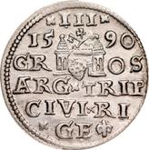 Reverse 3 Groszy (Trojak) 1590 Riga