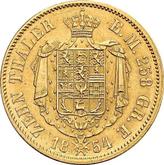 Reverse 10 Thaler 1854 B