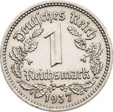 Obverse 1 Reichsmark 1937 J