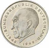 Obverse 2 Mark 1970 J Konrad Adenauer