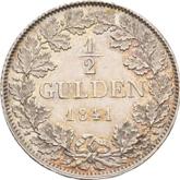 Reverse 1/2 Gulden 1841