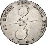 Reverse 2/3 Thaler 1826