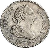Obverse 1/2 Real 1772 M PJ