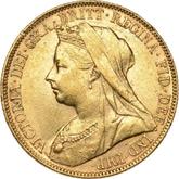 Obverse Sovereign 1898 TB