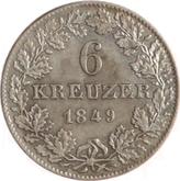 Reverse 6 Kreuzer 1849