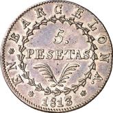 Reverse 5 Pesetas 1813