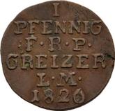 Reverse 1 Pfennig 1820