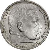 Obverse 5 Reichsmark 1936 E Hindenburg