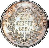 Reverse 50 Centimes 1857 A
