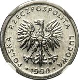 Obverse 1 Zloty 1990 MW