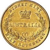 Reverse Half Sovereign 1860