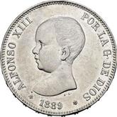 Obverse 5 Pesetas 1889 MPM