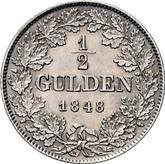 Reverse 1/2 Gulden 1848