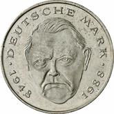 Obverse 2 Mark 1989 F Ludwig Erhard