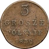 Reverse 3 Grosze 1832 KG