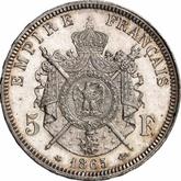 Reverse 5 Francs 1865 A