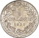 Reverse 1/2 Gulden 1838