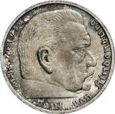 Obverse 5 Reichsmark 1936 G Hindenburg