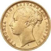 Obverse Sovereign 1879 S WW St. George