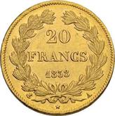 Reverse 20 Francs 1838 A