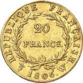 Reverse 20 Francs 1806 W