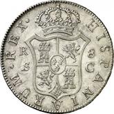 Reverse 8 Reales 1792 S C