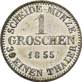 Reverse 1 Groschen 1855 F