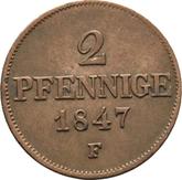 Reverse 2 Pfennig 1847 F