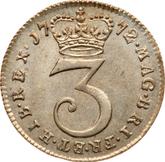 Reverse Threepence 1772