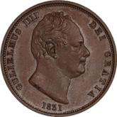 Obverse Halfpenny 1831 WW