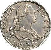 Obverse 2 Reales 1792 M MF