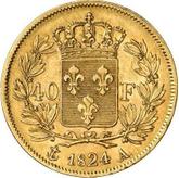 Reverse 40 Francs 1824 A
