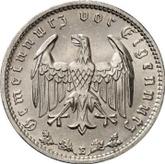 Reverse 1 Reichsmark 1937 E