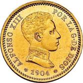 Obverse 20 Pesetas 1904 SMV