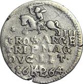 Reverse 3 Groszy (Trojak) 1664 Lithuania